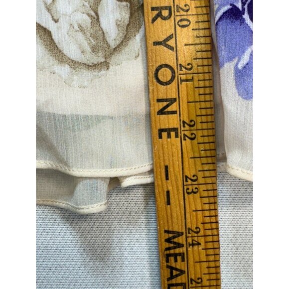 NWT Rachel Zoe Floral Sheer Long Sleeve Blouse w/ Inner Womens S Multicolor - Picture 9 of 15